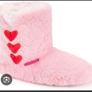 Betsey Johnson Pink Slippers With Hearts